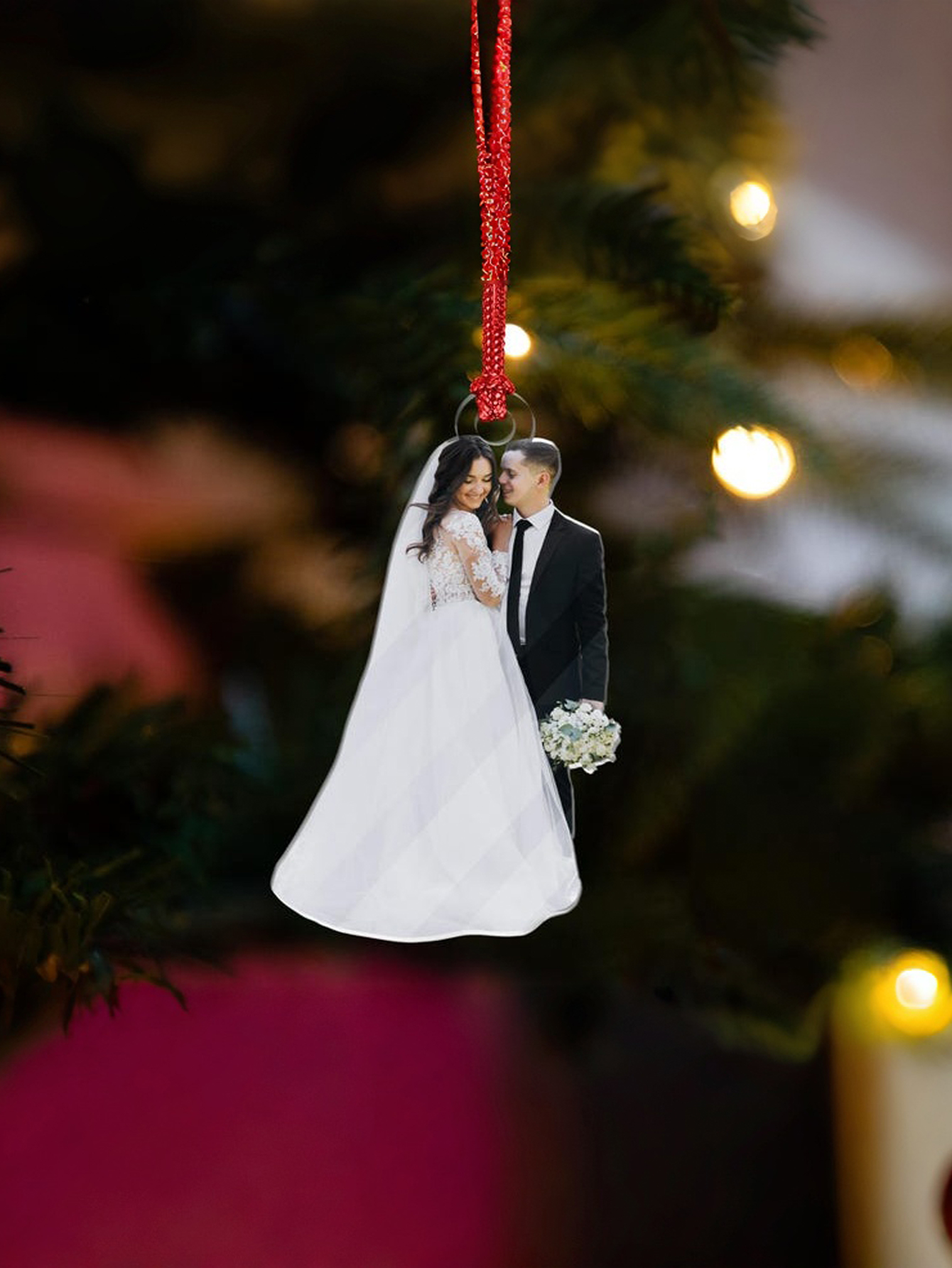 Custom Acrylic Photo Christmas Tree Ornament